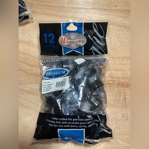 Winco PPA-063 Measuring Pourer 5/8 oz, Black Tail Black Collar Clear Spout, 1 DZ